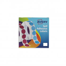 Avery Labels in Dispenser Rectangular 19x25mm White (Pack 1200 Labels) 24-421 43166AV