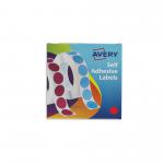 Avery Labels in Dispenser Round 19mm Diameter Red (Pack 1120 Labels) 24-506 43180AV
