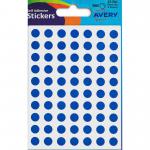 Avery Coloured Label Round 8mm Diameter Blue (Pack 10 x 560 Labels) 32-304 43334AV