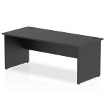 Dynamic Impulse W1000 x D800 x H730mm Straight Office Desk With Cable Management Ports Panel End Leg Black Finish - I004969 43406DY