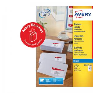 Avery Inkjet Address Label 63.5x72mm 12 Per A4 Sheet White Pack 1200