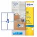 Avery Inkjet Address Label 99.1x139mm 4 Per A4 Sheet White (Pack 100 Labels) J8169-25 43691AV