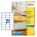 Avery Inkjet Address Label 63.5x38.1mm 16 Per A4 Sheet Clear (Pack 525 Labels) J8560-25 43740AV