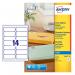 Avery Inkjet Address Label 99.1x38.1mm 14 Per A4 Sheet Clear (Pack 350 Labels) J8563-25 43754AV