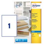 Avery Inkjet Address Label 210x297mm 1 Per A4 Sheet Clear (Pack 25 Labels) J8567-25 43768AV