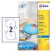 Avery Inkjet Full Face CD/DVD Label 117mm Diameter 2 Per A4 Sheet Matt White (Pack 200 Labels) J8676-100 43810AV