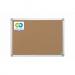 Bi-Office Earth-It Maya Cork Noticeboard Aluminium Frame 1200x900mm Promotional Offer Free Pack of 20 Earth Natural Wood Push Pins - CA051790 43856BS