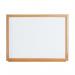 Bi-Office Earth-It Non Magnetic Melamine Whiteboard Oak Wood Frame 1200x900mm - MB14002318 43933BS