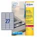 Avery Laser Heavy Duty Label 63.5x29.6mm 27 Per A4 Sheet Silver (Pack 540 Labels) L6011-20 43936AV