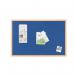 Bi-Office Earth-It Executive Blue Felt Noticeboard Oak Wood Frame 900x600mm - FB0743239 43947BS