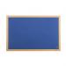 Bi-Office Earth-It Executive Blue Felt Noticeboard Oak Wood Frame 900x600mm - FB0743239 43947BS