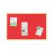 Bi-Office Earth-It Executive Red Felt Noticeboard Oak Wood Frame 900x600mm - FB0746239 43961BS