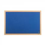 Bi-Office Earth-It Executive Blue Felt Noticeboard Oak Wood Frame 1200x1200mm DD 43996BS