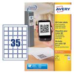 Avery QR Code Label 35x35mm 35 Per A4 Sheet White (Pack 875 Labels) L7120-25 44055AV