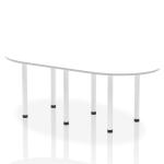 Dynamic Impulse W2400 x D1000 x H740mm Boardroom Table Post Leg White Finish White Frame - I003749 44078DY