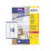 Avery Laser Address Label 63.5x46.6mm 18 Per A4 Sheet White (Pack 1800 Labels) L7161-100 44118AV