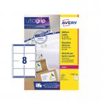 Avery Laser Parcel Label 99x67.7mm 8 Per A4 Sheet White (Pack 2000 Labels) L7165-250 44223AV