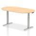 Dynamic Impulse W1800 x D1000 x H660-1310mm Height Adjustable Boardroom Table Maple Finish Silver Frame - I003542 44267DY