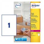 Avery Laser Parcel Label 199.6x289mm 1 Per A4 Sheet White (Pack 40 Labels) L7167-40 44272AV