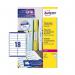 Avery Laser Filing Label Ring Binder 100x30mm 18 Per A4 Sheet White (Pack 450 Labels) L7172-25 44342AV