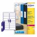 Avery Laser Filing Label Ring Binder 100x30mm 18 Per A4 Sheet White (Pack 450 Labels) L7172-25 44342AV