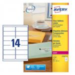 Avery Laser Address Label 99x38mm 14 Per A4 Sheet Clear (Pack 350 Labels) L7563-25 44426AV