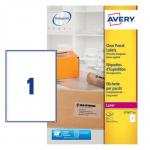 Avery Laser Parcel Label 210x297mm 1 Per A4 Sheet Clear (Pack 25 Labels) L7567-25 44440AV