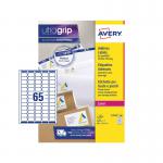 Avery Laser Mini Label 38x21mm 65 Per A4 Sheet White (Pack 6500 Labels) L7651-100 44447AV