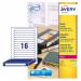 Avery Laser Video Spine Label 145x17mm 16 Per A4 Sheet White (Pack 400 Labels) L7674-25 44531AV