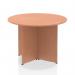 Dynamic Impulse W1000 x D1000 x H730mm Free-Standing Round Table Panel Arrowhead Leg Beech Finish - I003395 44547DY