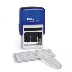 COLOP Printer S260 Self-inking Reusable DIY Text and Date Stamp Kit