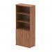 Dynamic Impulse W800 x D400 x H2000mm 4 Shelf Open BookcaseCupboard Walnut Finish - I000107 44638DY