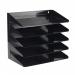 Avery 5-Tier Steel Letter Tray Rack A4Foolscap Landscape Black - 605SBLK 45007AV