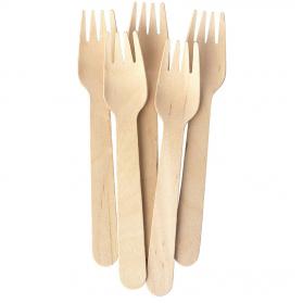 Caterpack Natural Birchwood Fork (Pack 100) - 10568 45018RY