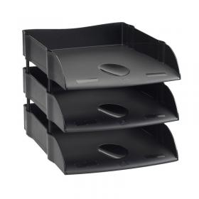 Avery Eco Letter Tray Stackable A4Foolscap Portrait Black - DR100BLK 45077AV