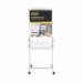 Bi-Office Mobile Duo Melamine Non Magnetic WhiteboardGrey Felt Noticeboard Easel 700x1200mm - EA4726075 45200BS