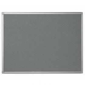 Bi-Office Maya Grey Felt Noticeboard Aluminium Frame 600x450mm - FA0242170 45256BS