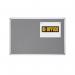 Bi-Office Maya Grey Felt Noticeboard Aluminium Frame 600x450mm - FA0242170 45256BS