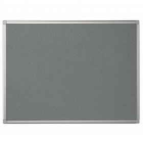 Bi-Office Maya Grey Felt Noticeboard Aluminium Frame 600x450mm - FA0242170 45256BS