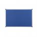 Bi-Office Maya Blue Felt Noticeboard Aluminium Frame 600x450mm - FA0243170 45263BS