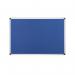 Bi-Office Maya Blue Felt Noticeboard Aluminium Frame 600x450mm - FA0243170 45263BS