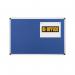 Bi-Office Maya Blue Felt Noticeboard Aluminium Frame 600x450mm - FA0243170 45263BS