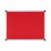 Bi-Office Maya Red Felt Noticeboard Aluminium Frame 600x450mm - FA0246170 45270BS