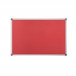 Bi-Office Maya Red Felt Noticeboard Aluminium Frame 600x450mm - FA0246170 45270BS