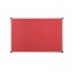 Bi-Office Maya Red Felt Noticeboard Aluminium Frame 900x600mm - FA0346170 45305BS