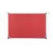 Bi-Office Maya Red Felt Noticeboard Aluminium Frame 900x600mm - FA0346170 45305BS