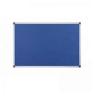 Bi-Office Maya Blue Felt Noticeboard Aluminium Frame 1200x900mm -