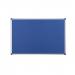 Bi-Office Maya Blue Felt Noticeboard Aluminium Frame 1200x900mm - FA0543170 45326BS