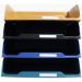 Exacompta NeoDeco Letter Tray Set 346x255x65mm Assorted Colours (Pack 4) - 111505SETD 45366EX