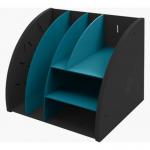 Exacompta NeoDeco Desktop Organiser 282x356x282mm BlackDuck Blue (Each) - 394505D 45408EX